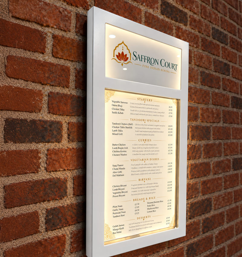 Showcase Menu Case (White)