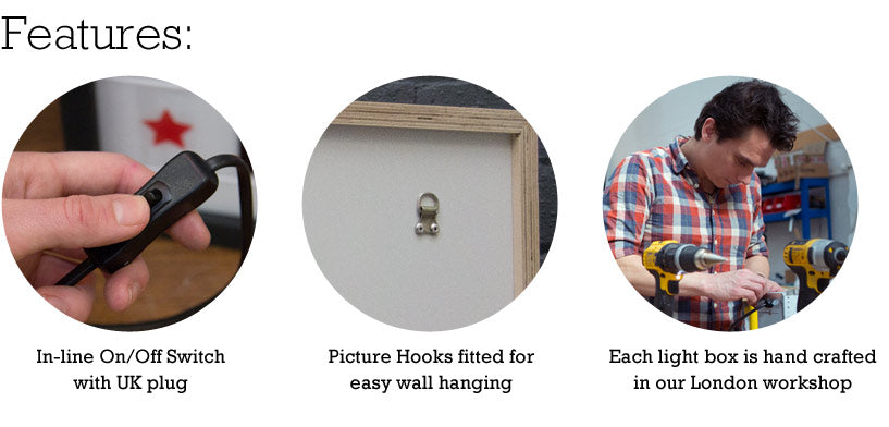 Walnut Light Box - Upload your own design!