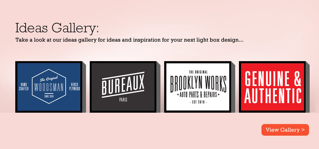 Walnut Light Box - Upload your own design!