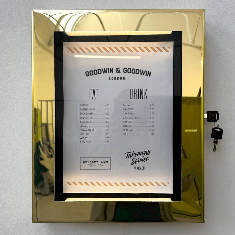 Brass Menu Case (Outdoor)