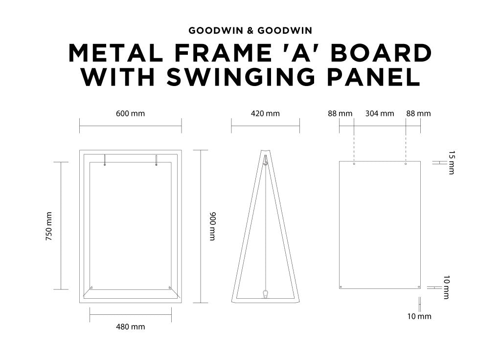 Swing A Board Technical Drawing