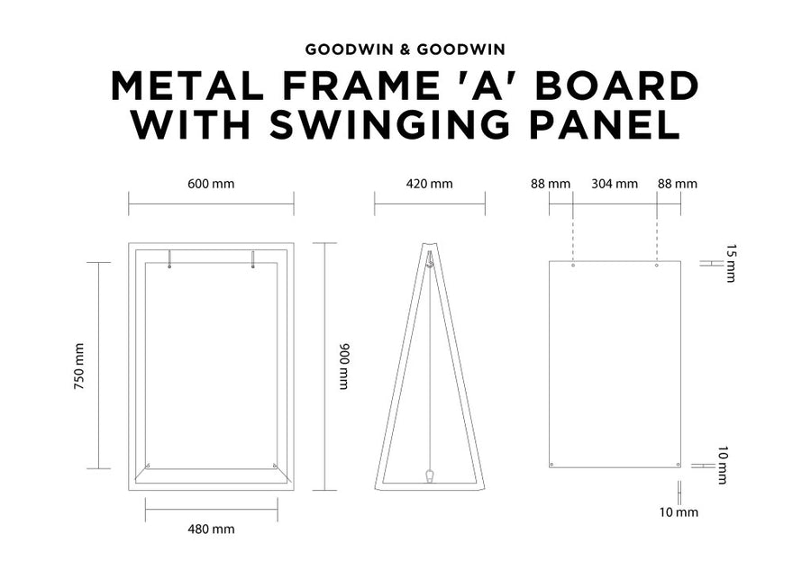 Swing A Board Technical Drawing