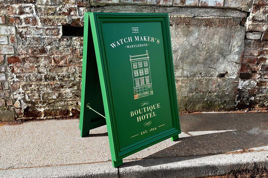 Traditional Wood A Board Sign