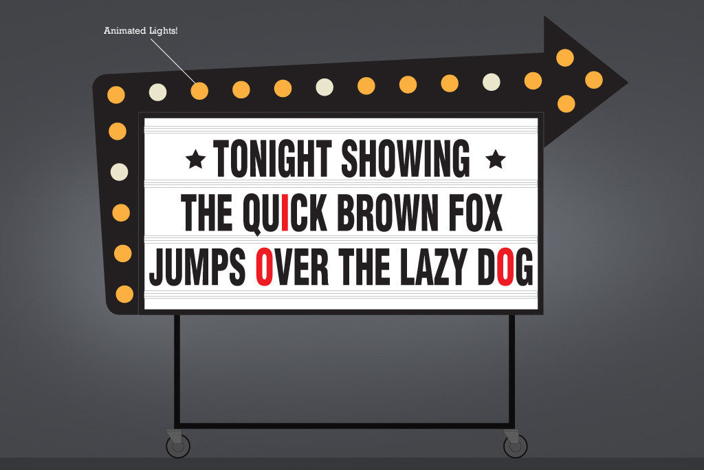 Cinema Light Box & Light Up Arrow
