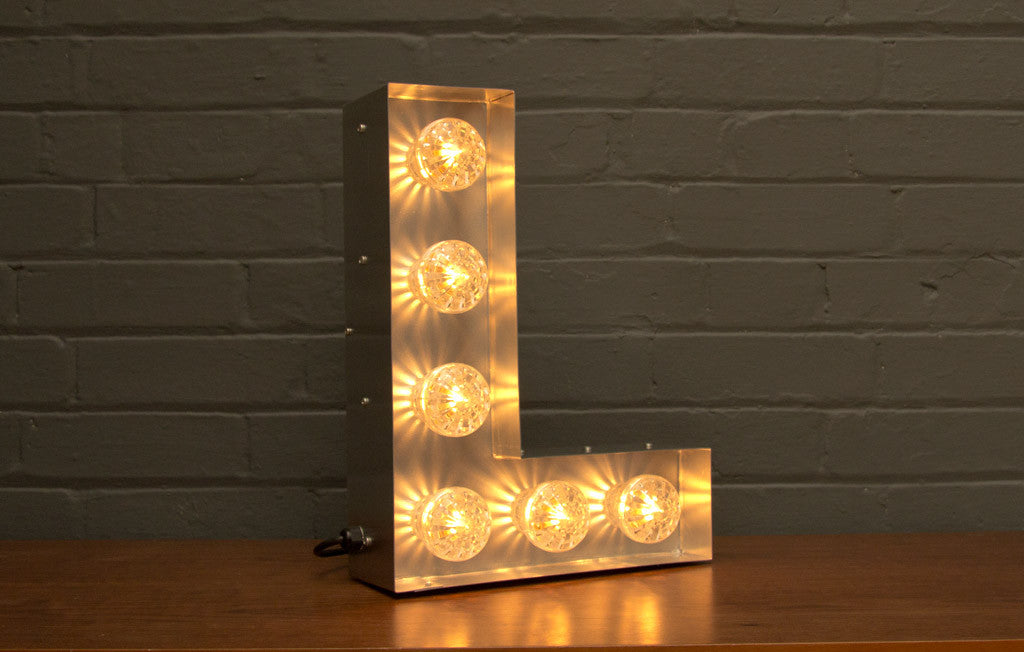 industrial light letters