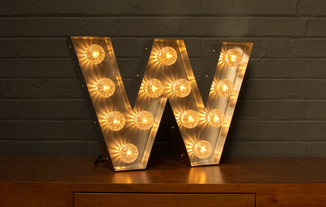 Light Bulb Letter W