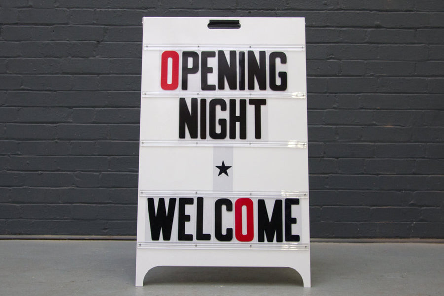 Changeable letters A board