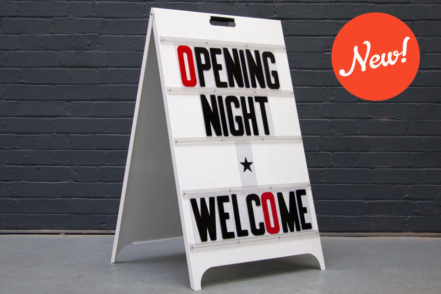 Cinema style pavement board for shops UK