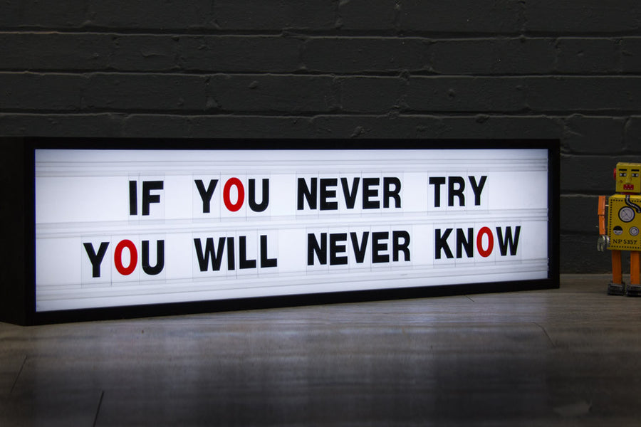 Cinema Light Box with Interchangable Letters
