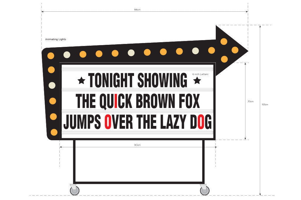 Cinema Light Box & Light Up Arrow