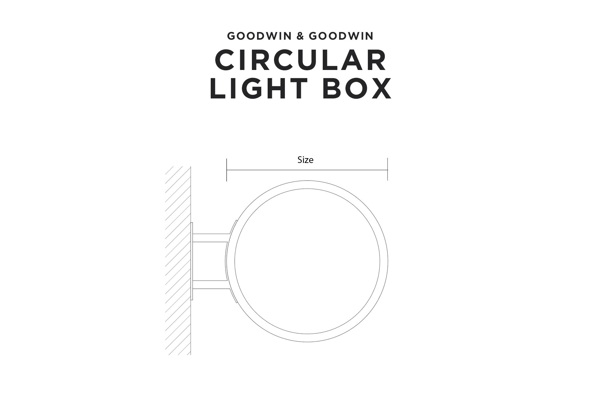 Circular Light Box Sign | Goodwin & Goodwin London – Goodwin & Goodwin ...