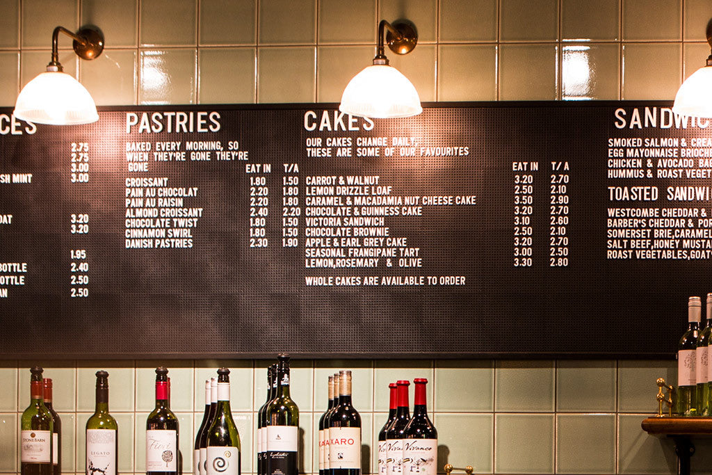 Custom Menu Peg Boards