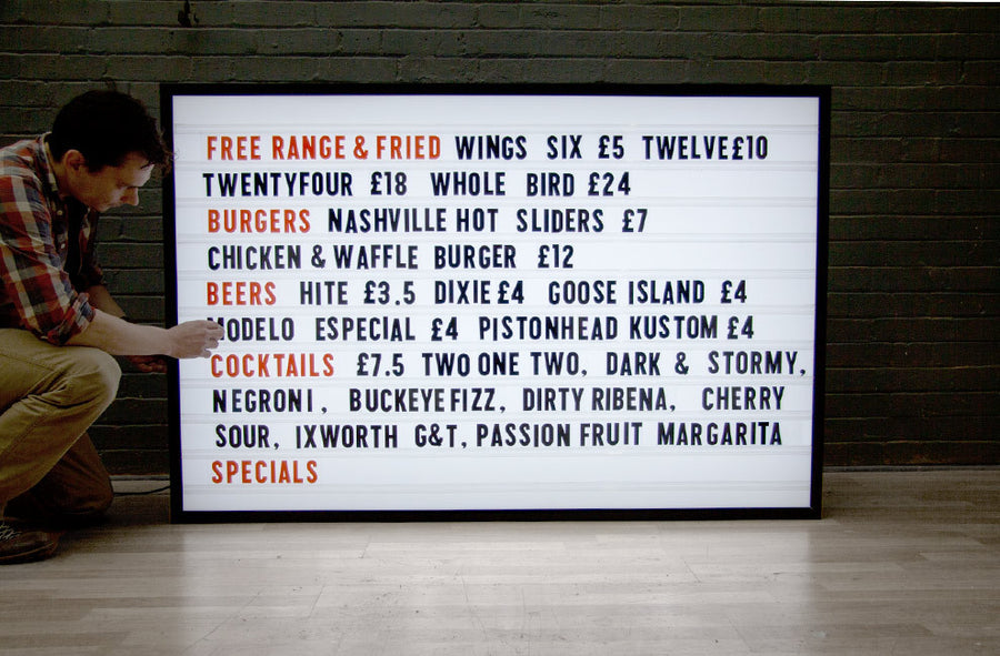 Diner Menu Sign\