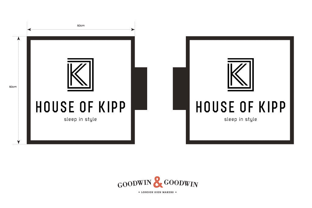 Double Sided Projecting Light Box - Upload your own design! - 40x40cm - Blank/No Design
