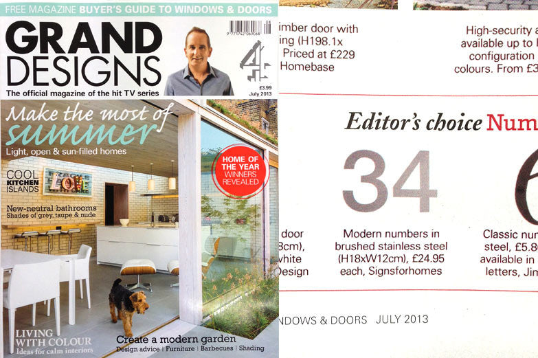 Modern Stainless Steel House Numbers