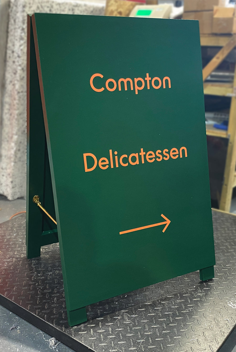 Green Painted A Board