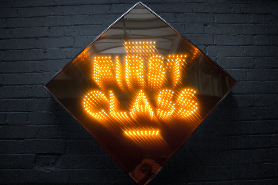 infinity mirror typography