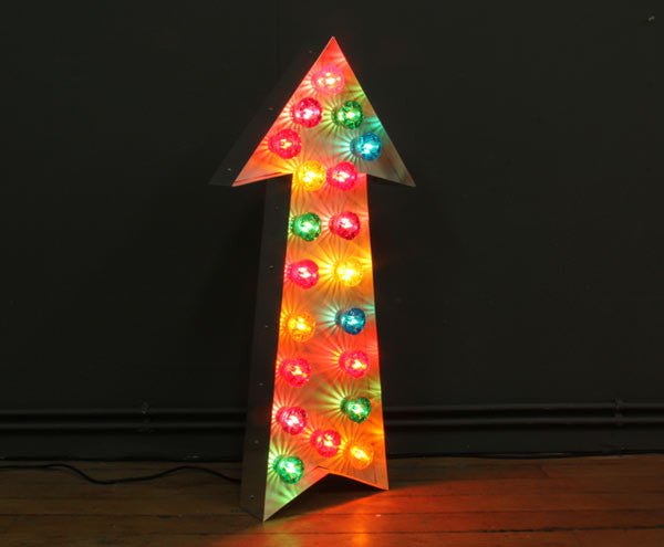 large illuminated arrow