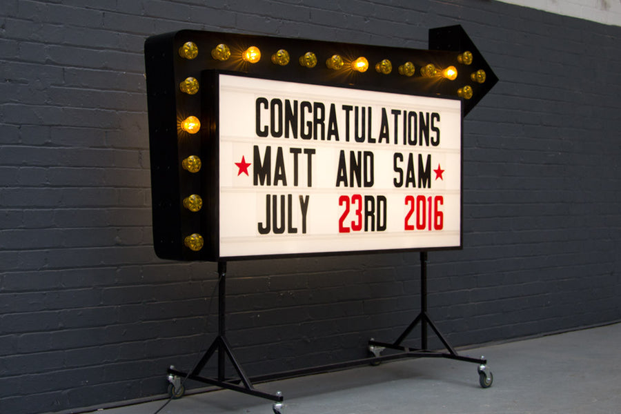 marquee cinema sign hire