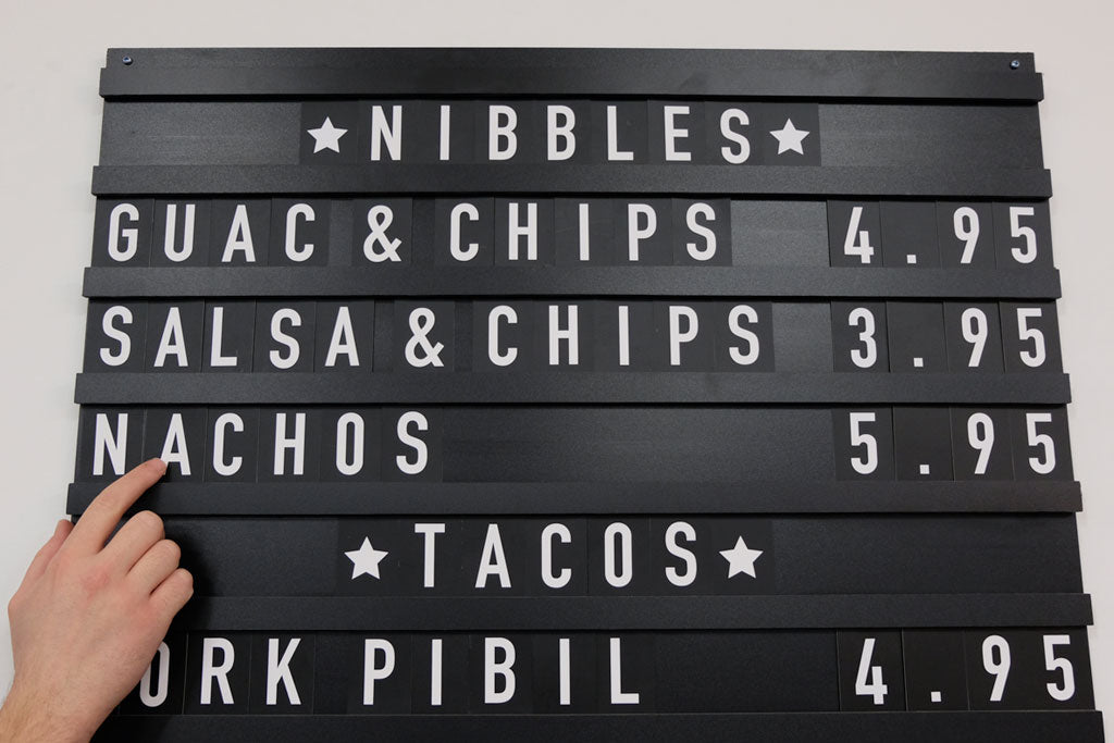 Vintage Slotted Menu Board