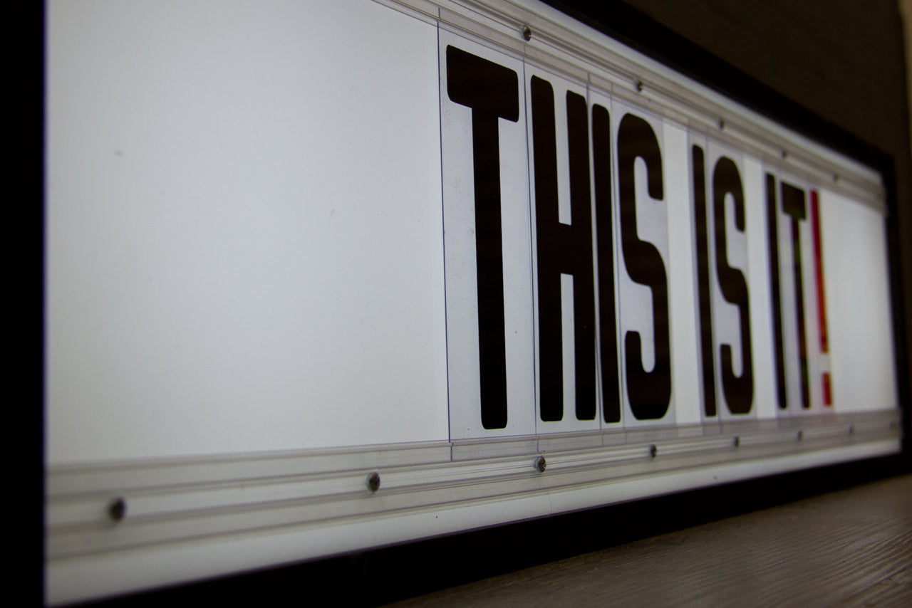 old cinema sign light box