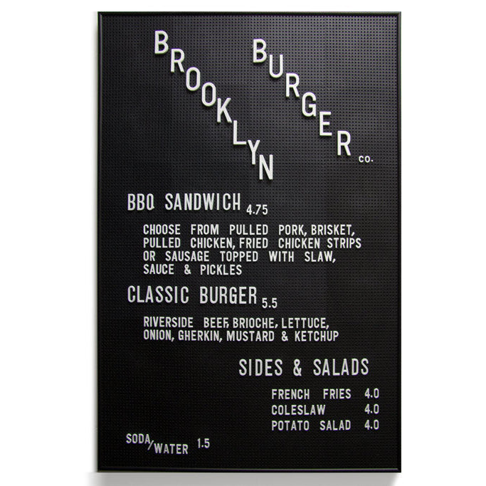 Custom Menu Peg Boards