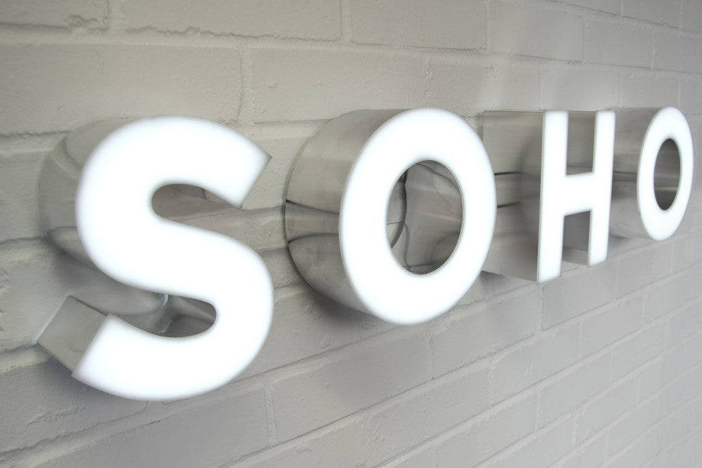 Rimless LED letters