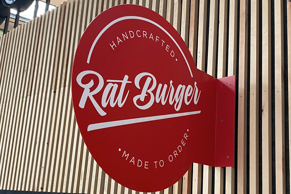 Circular Metal Projecting Sign - 40cm (Round) / Black / Blank (No Design)