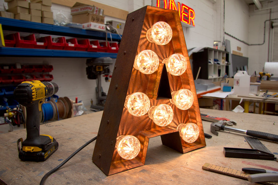 rust light letter