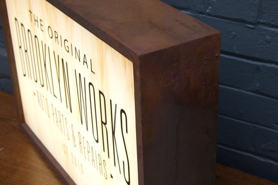 Rust Finish/ Corten Steel Light Box