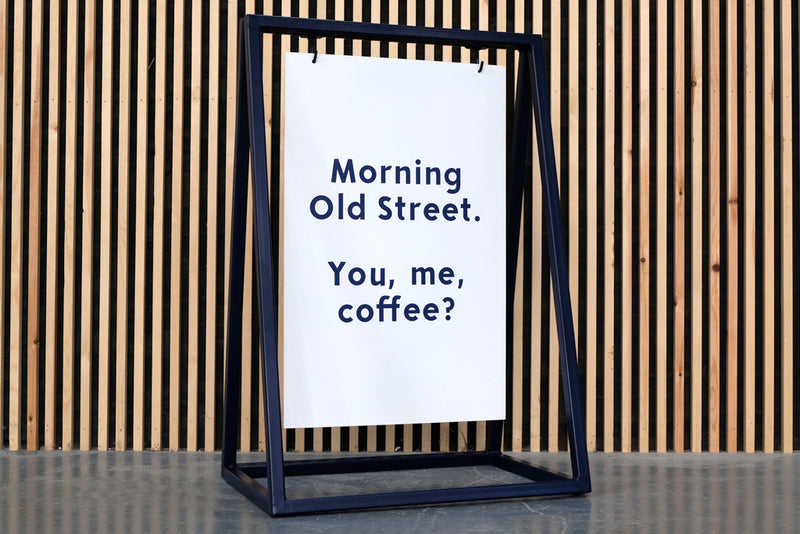 Metal frame 'A Board' with swinging panel