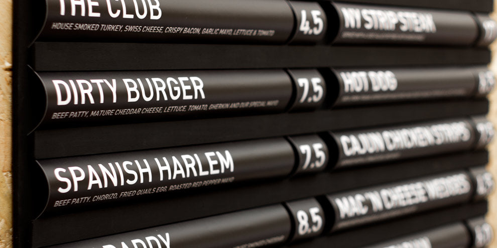 cafe menu boards