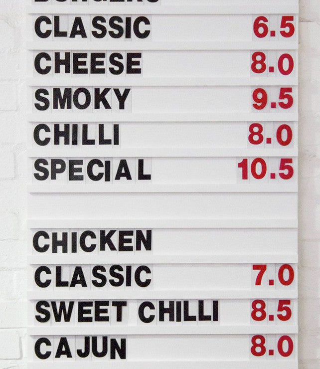 2inch Slotted Retro Menu Board