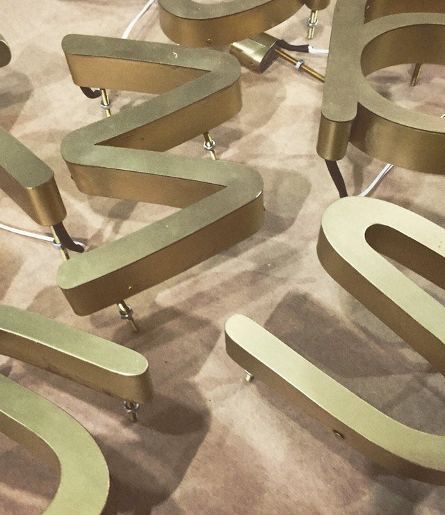 Brass 3D Letterss