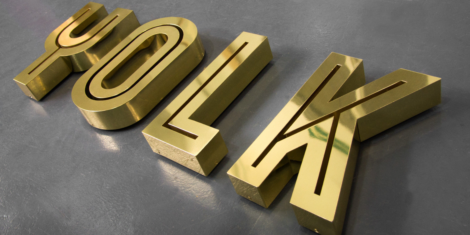 Brass 3D Letters