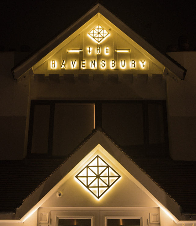 Brass Halo Illuminated Sign