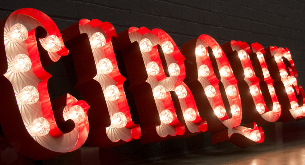 Circus font marquee sign
