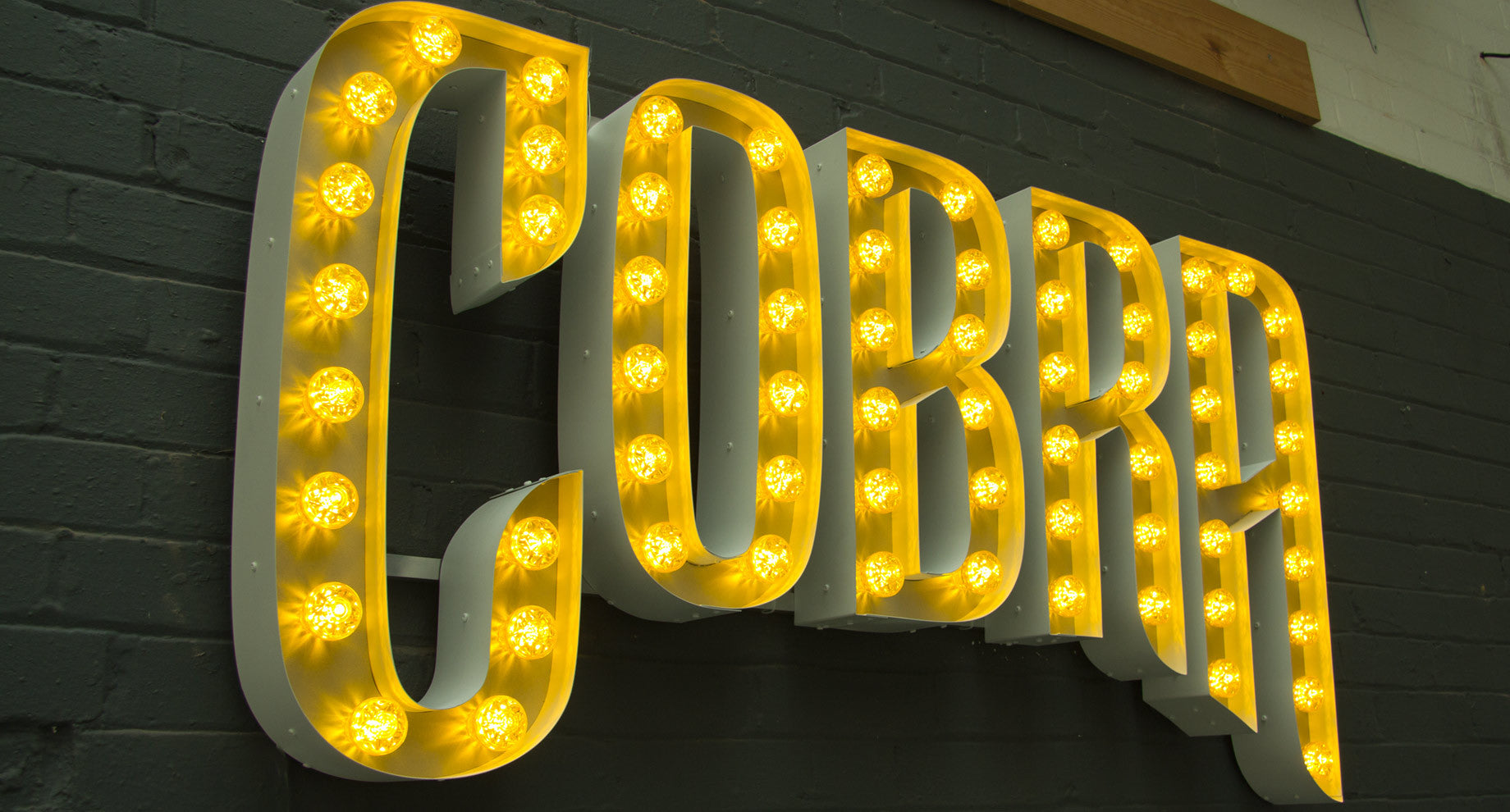 Cobra Beer Light Letters