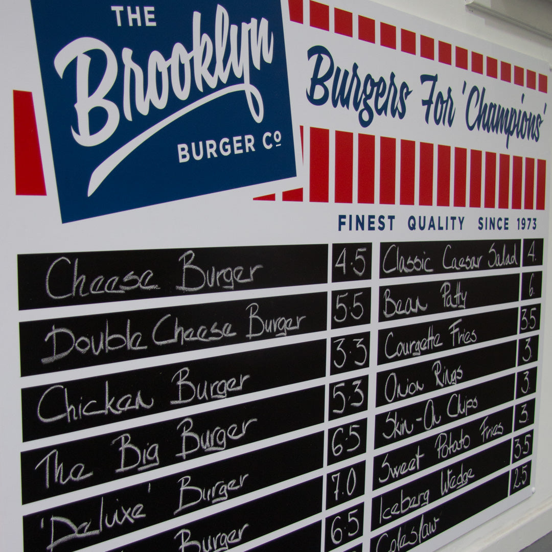 Custom Chalk Board Menu