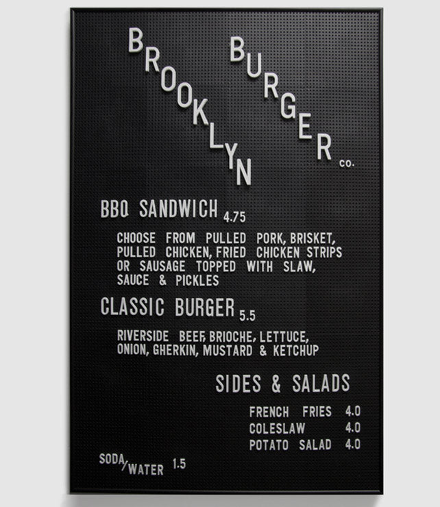 Retro Menu Board