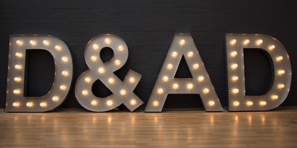 D and AD awards light up sign