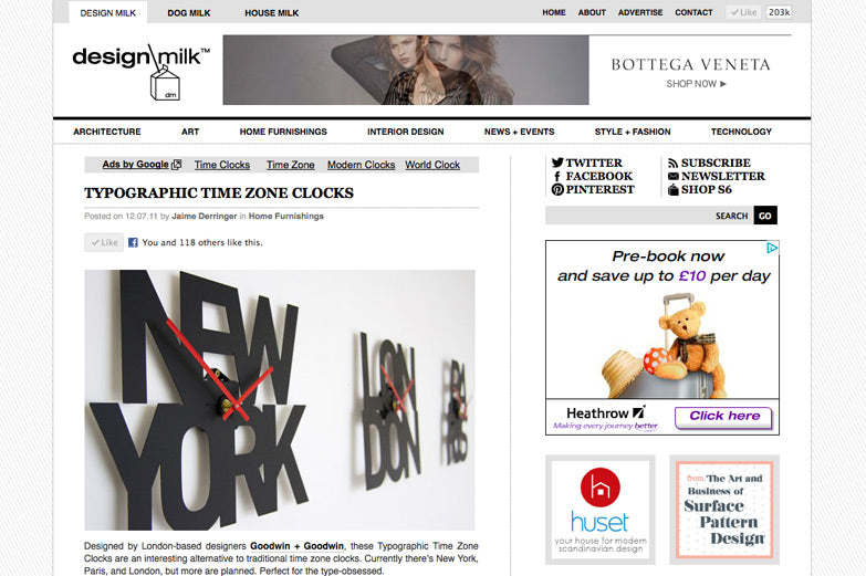 Design Milk Clocks