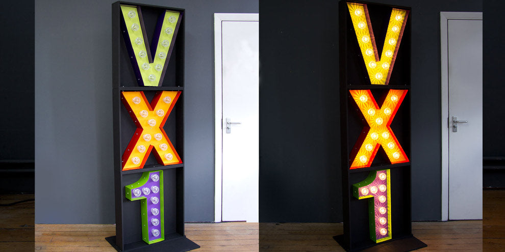 Vintage Circus Light Letters