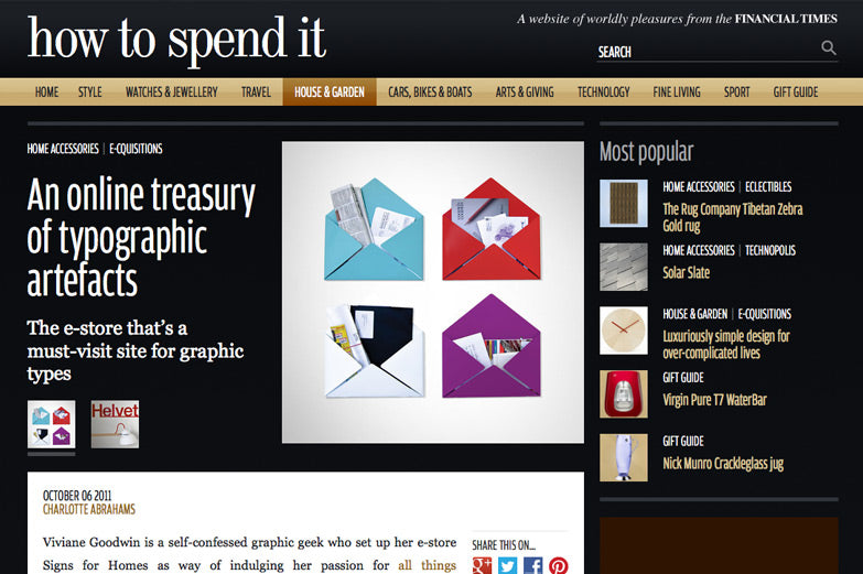 FT How to spend it