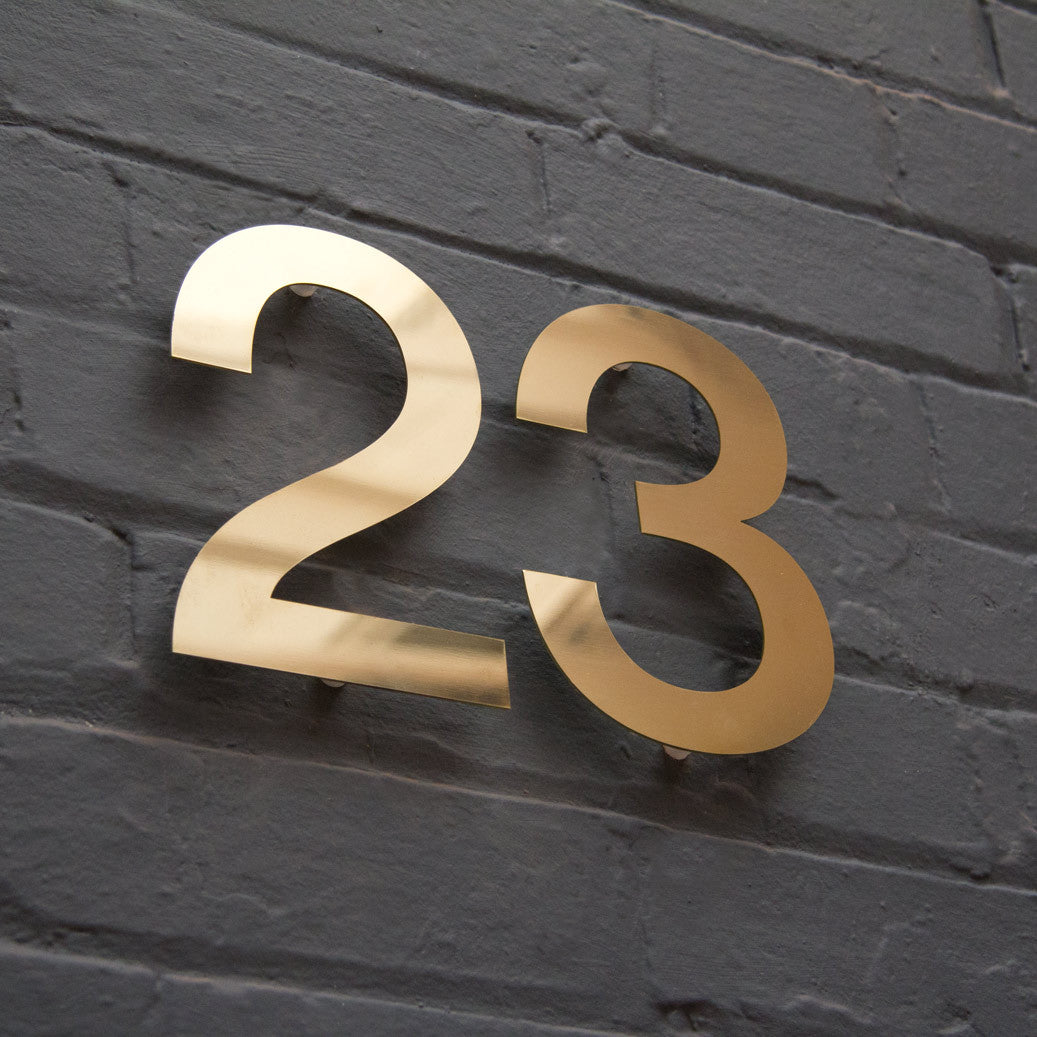 Brass House Numbers