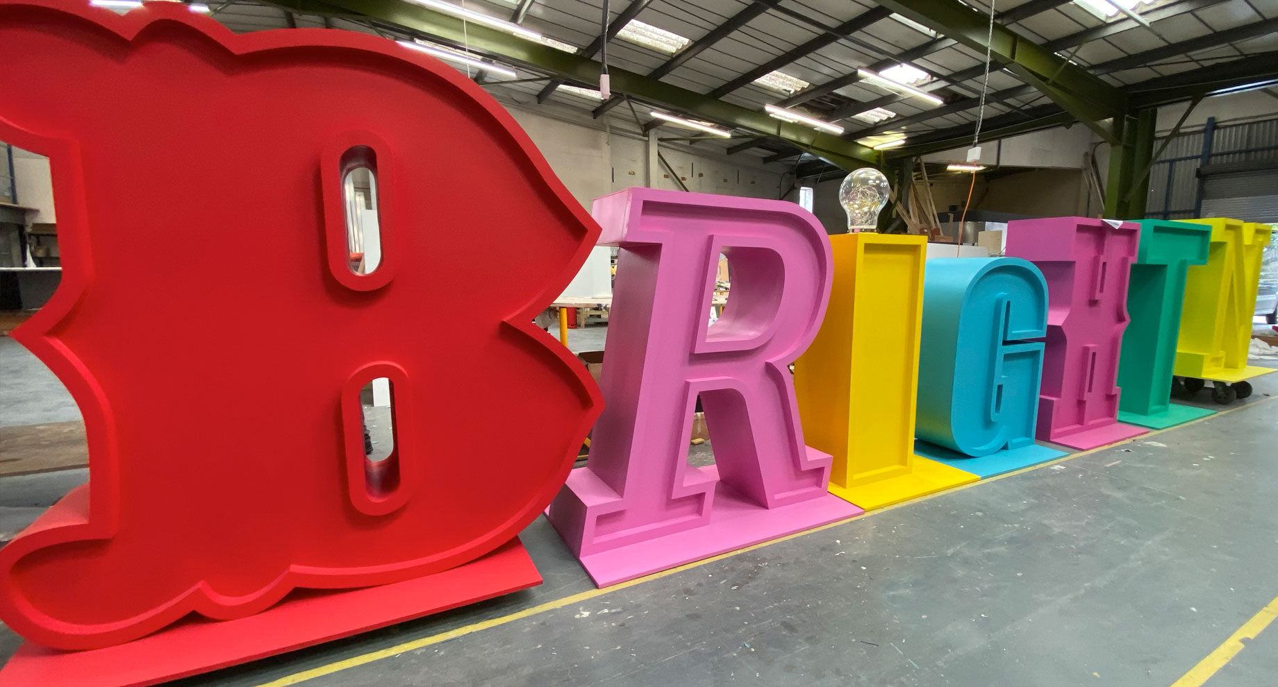 Giant circus letters Brighton