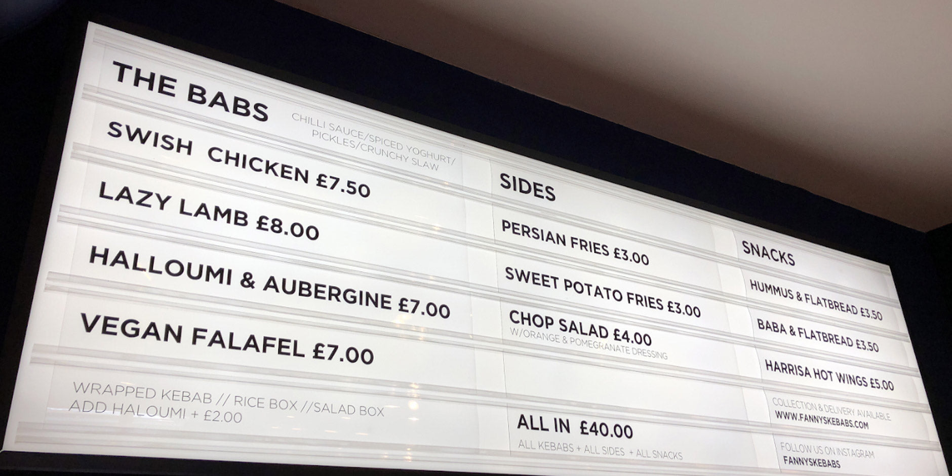 Slide in Menu Light Box