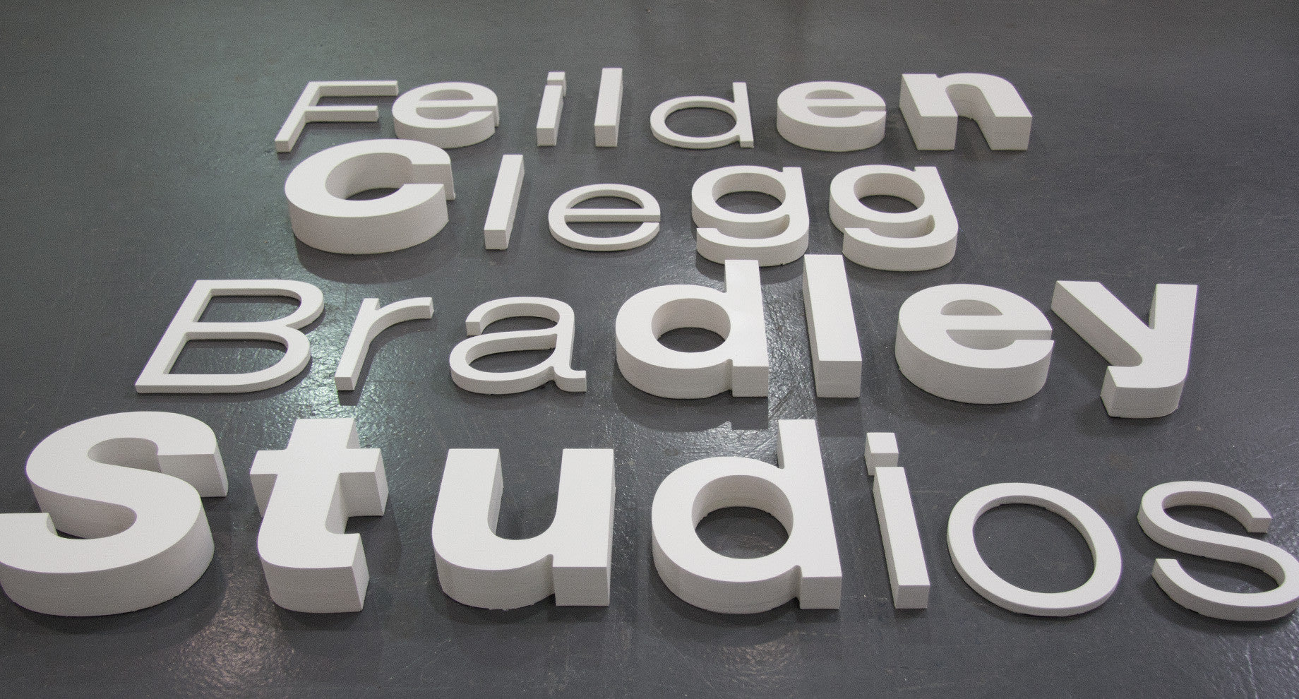 White Composite Letters