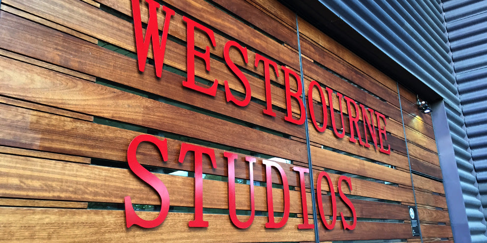 Red Metal Letters