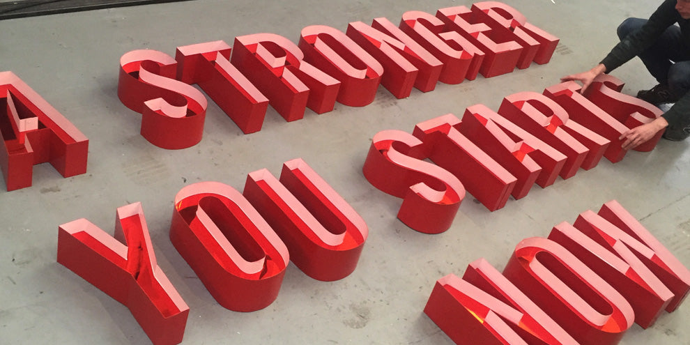 Mirrored 3D Letters